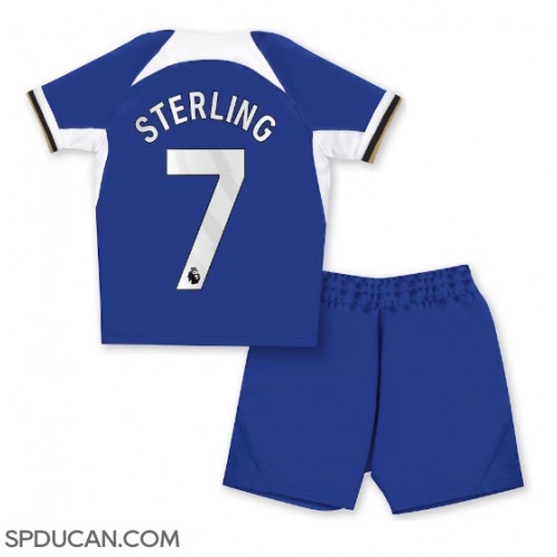 Dječji Nogometni Dres Chelsea Raheem Sterling #7 Domaci 2023-24 Kratak Rukav (+ Kratke hlače)